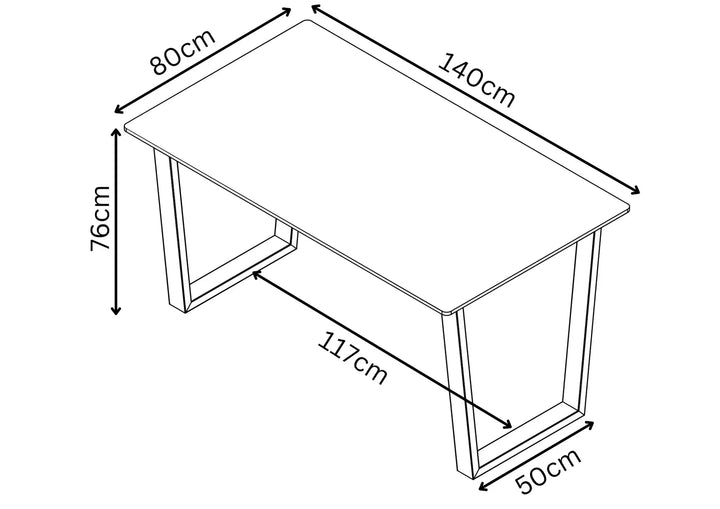 Ceretto Matte Grey 140cm Ceramic Dining Table Torelli