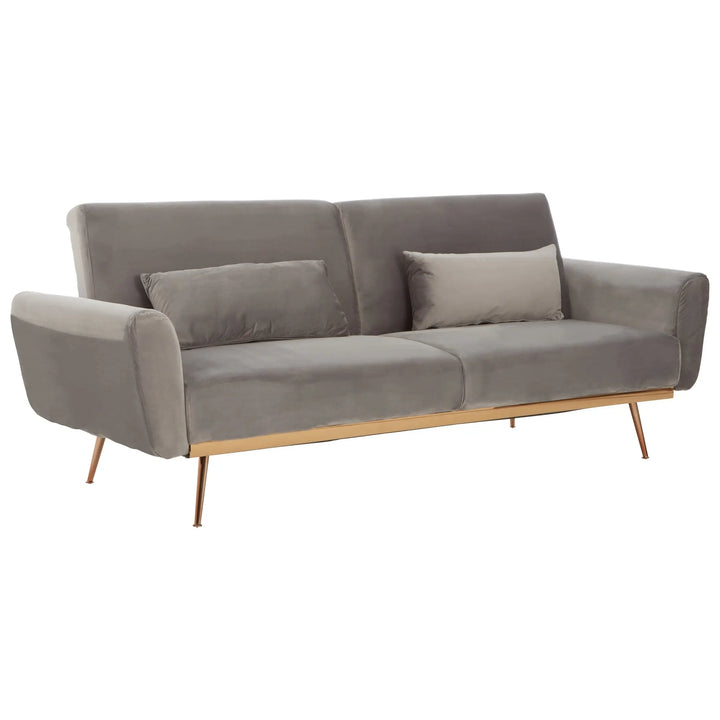 Halton Grey Velvet Sofa Bed Studio 55