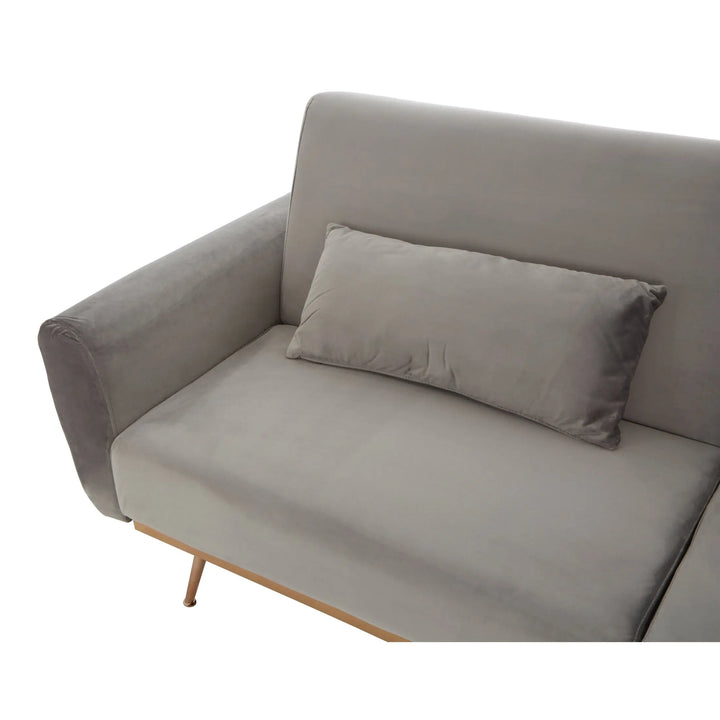 Halton Grey Velvet Sofa Bed Studio 55
