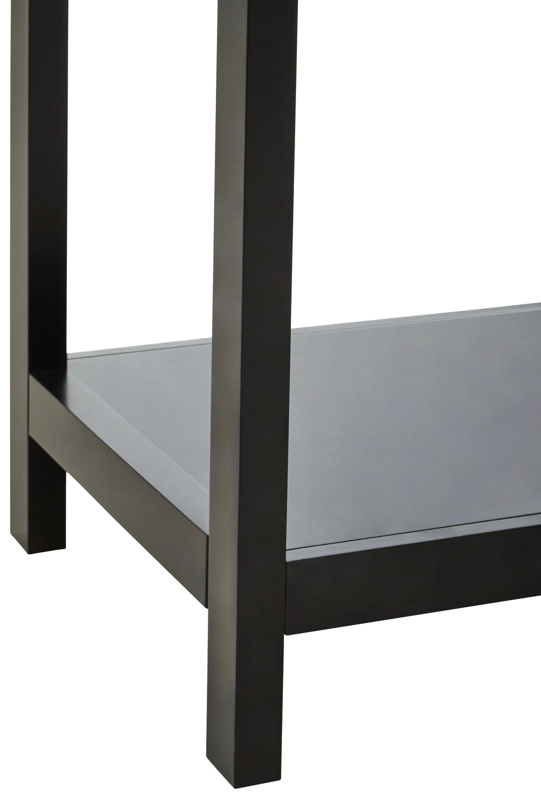 Sherwood Black Wood and Rattan Two Drawer Console Table Studio 55