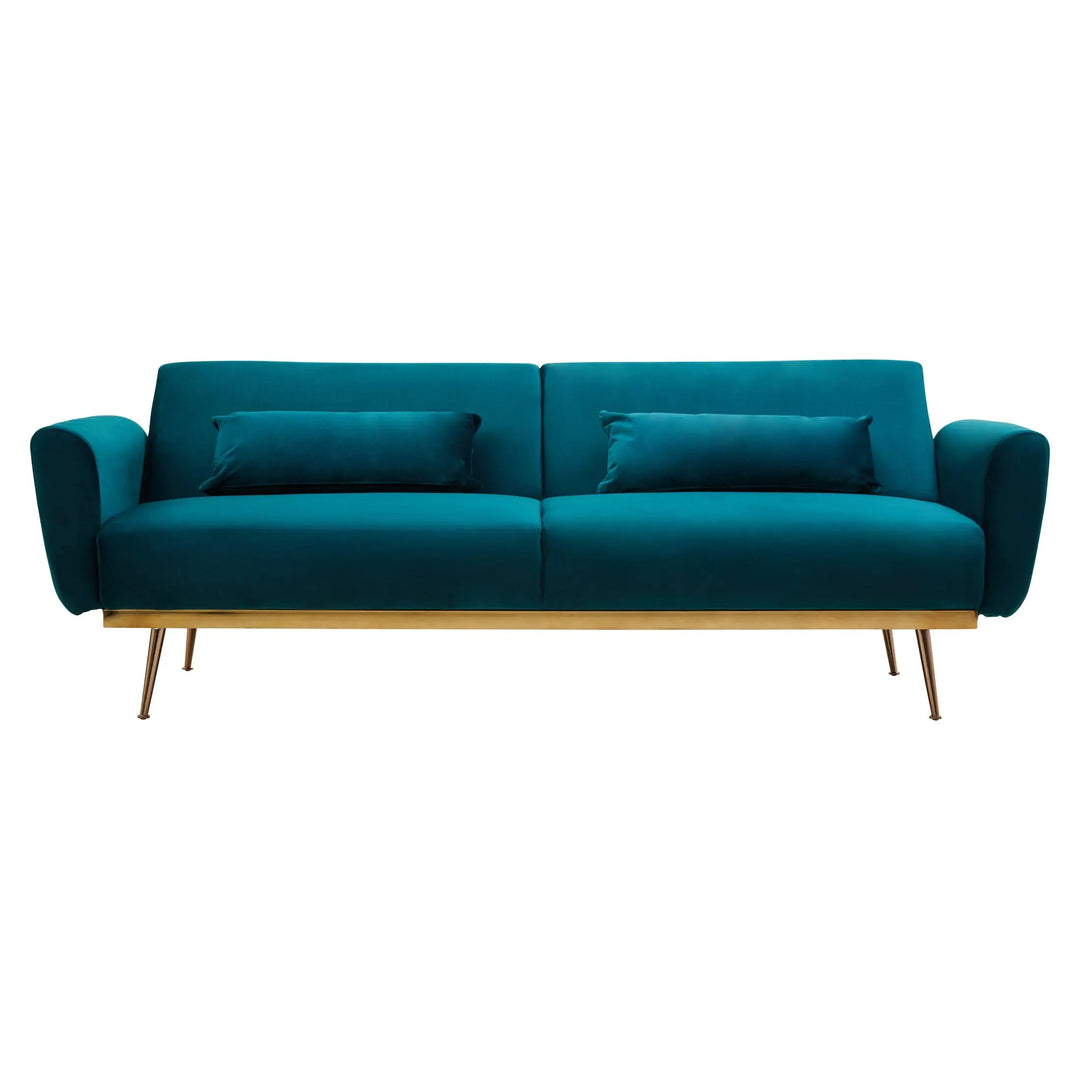 Halton Green Velvet Sofa Bed Studio 55