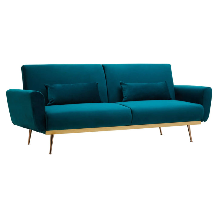 Halton Green Velvet Sofa Bed Studio 55