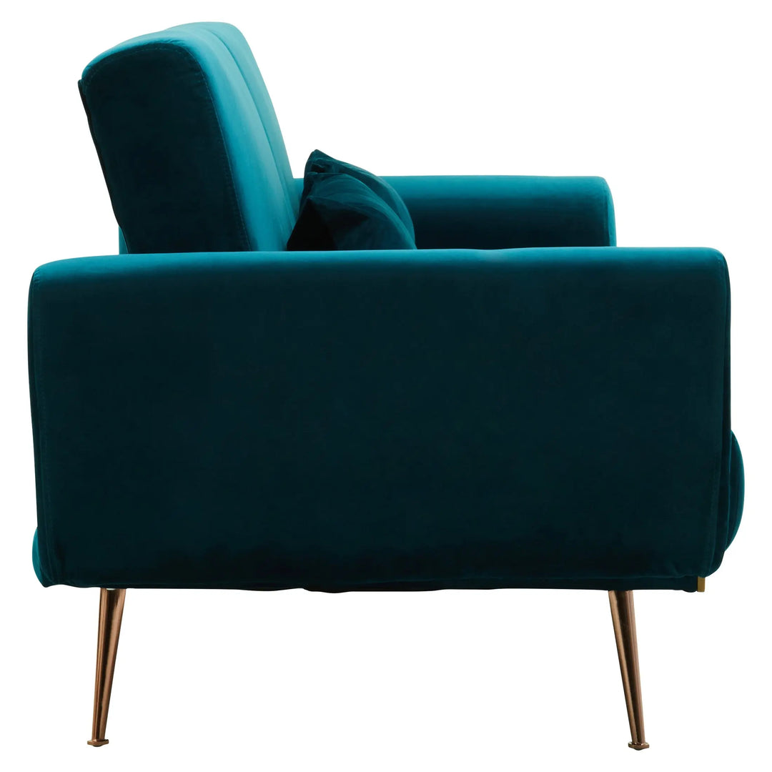Halton Green Velvet Sofa Bed Studio 55