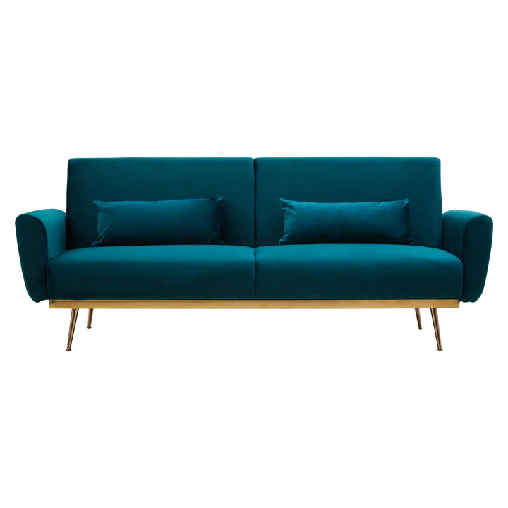 Halton Green Velvet Sofa Bed Studio 55