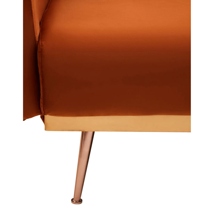 Halton Burnt Orange Velvet Sofa Bed Studio 55