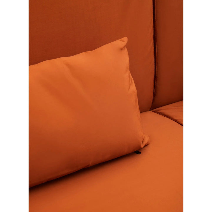 Halton Burnt Orange Velvet Sofa Bed Studio 55