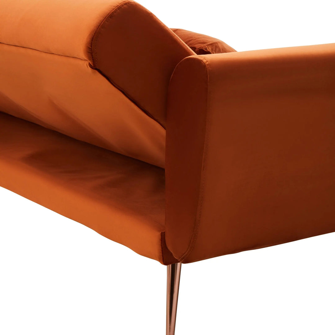 Halton Burnt Orange Velvet Sofa Bed Studio 55