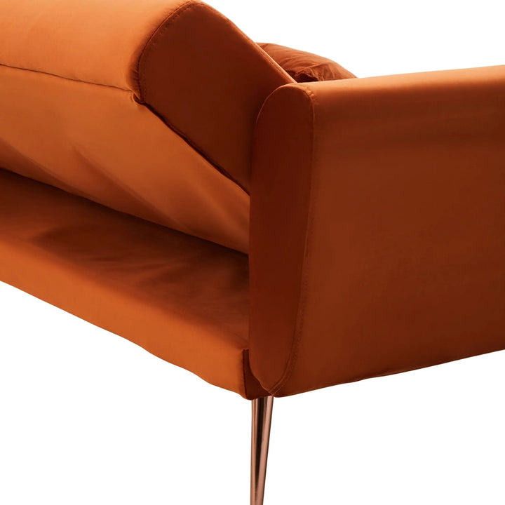 Halton Burnt Orange Velvet Sofa Bed Studio 55