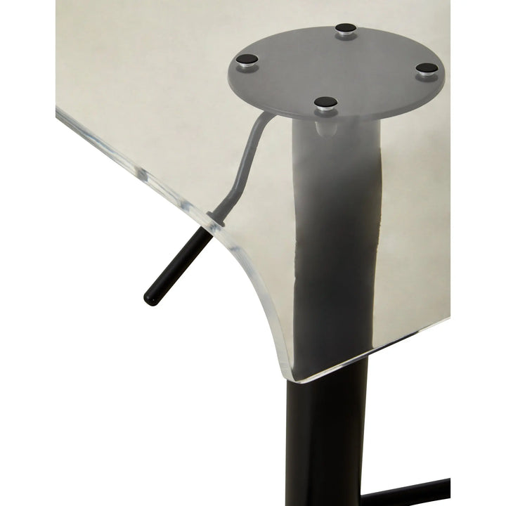 Bayona Clear Acrylic Bar Stool with Black Base & Footrest Studio 55