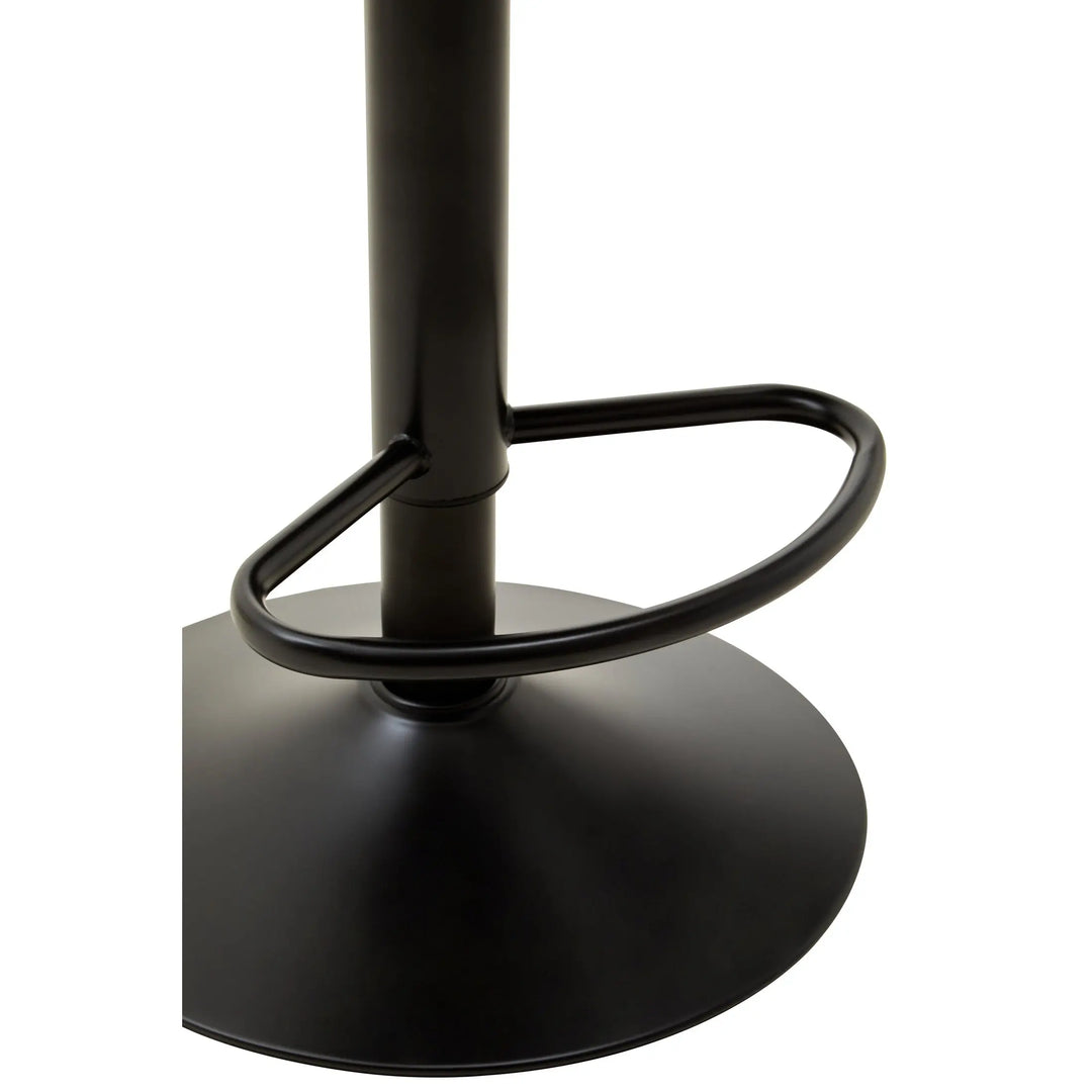 Bayona High Back White Leather-Effect Bar Chair with Footrest Studio 55