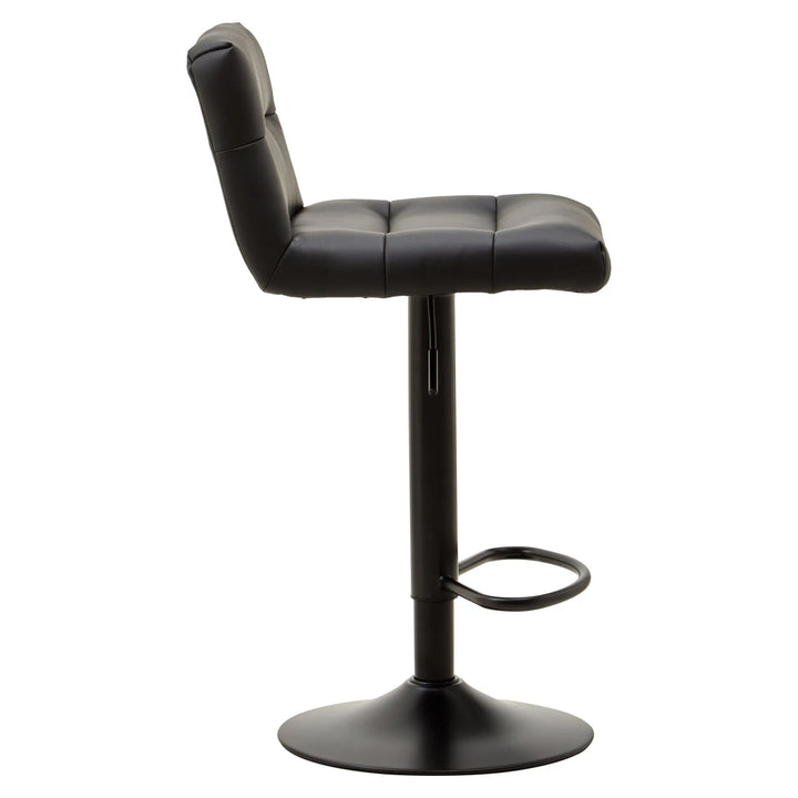 Bayona Black Leather Effect Bar Stool Studio 55