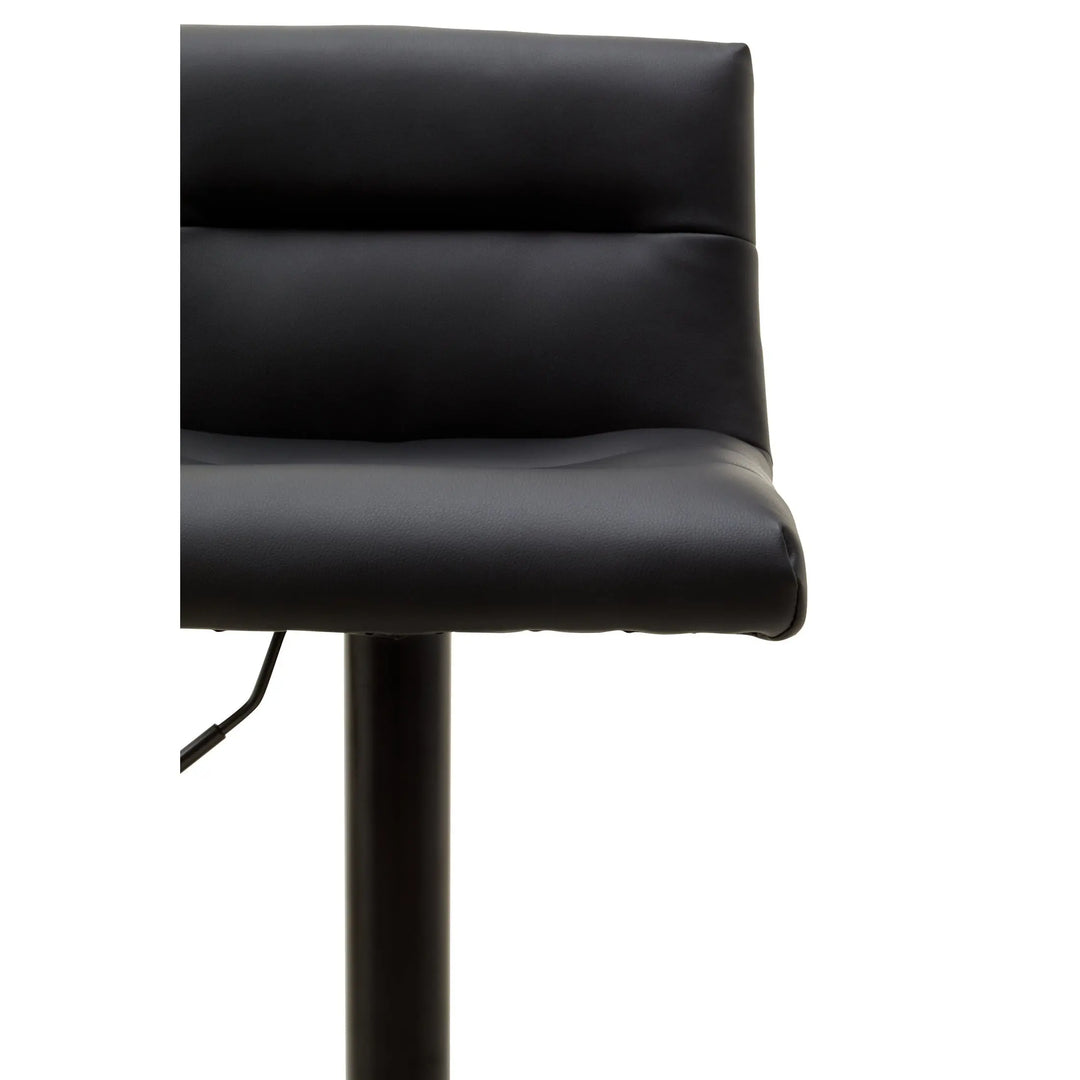 Bayona Black Leather Effect Bar Stool Studio 55