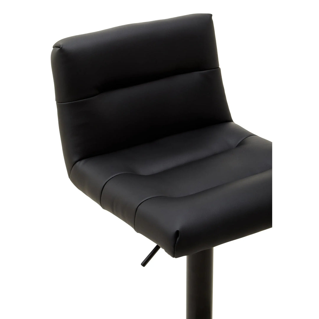 Bayona Black Leather Effect Bar Stool Studio 55