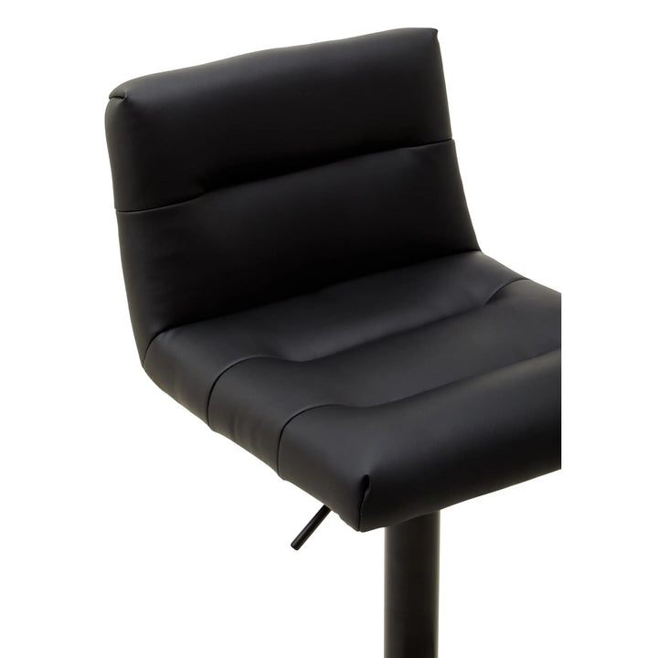 Bayona Black Leather Effect Bar Stool Studio 55