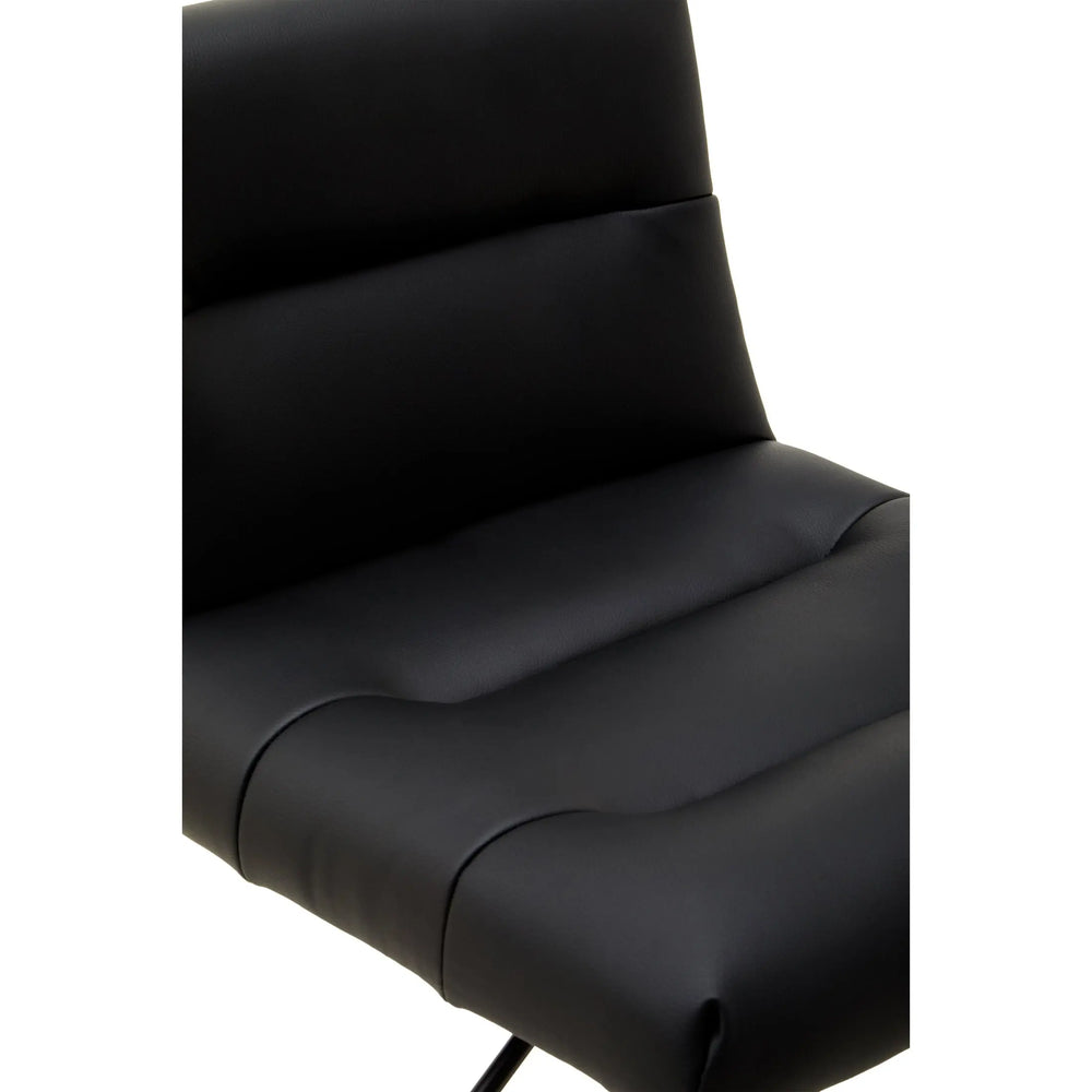 Bayona Black Leather Effect Bar Stool Studio 55