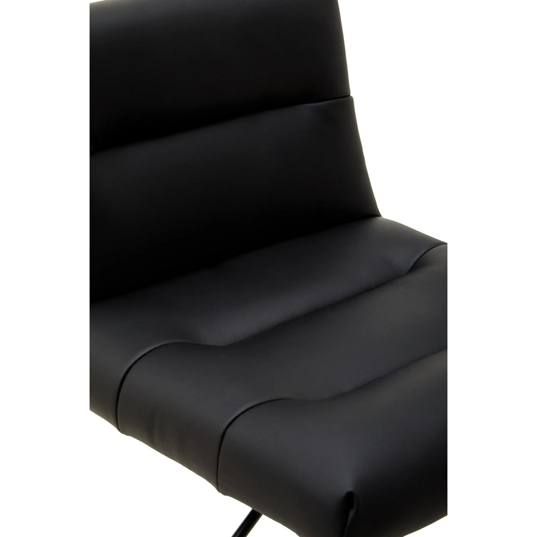 Bayona Black Leather Effect Bar Stool Studio 55