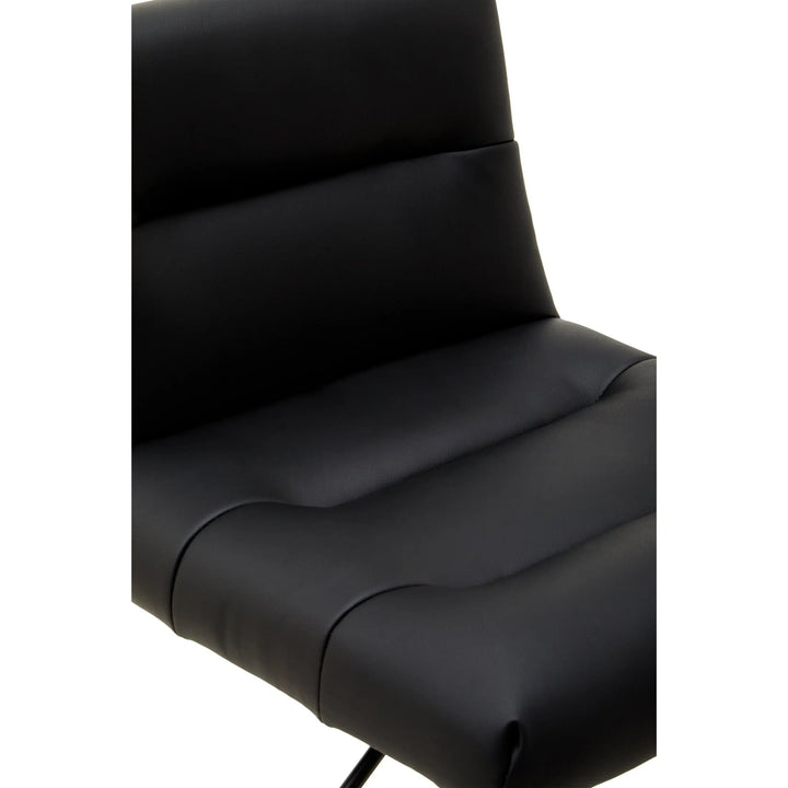 Bayona Black Leather Effect Bar Stool Studio 55