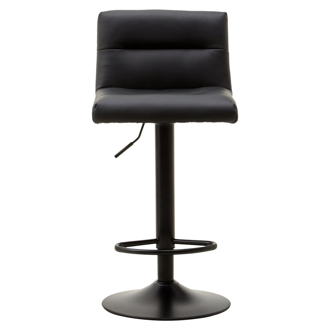 Bayona Black Leather Effect Bar Stool Studio 55