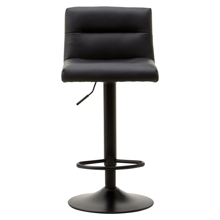 Bayona Black Leather Effect Bar Stool Studio 55