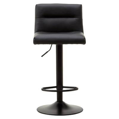 Bayona Black Leather Effect Bar Stool Studio 55