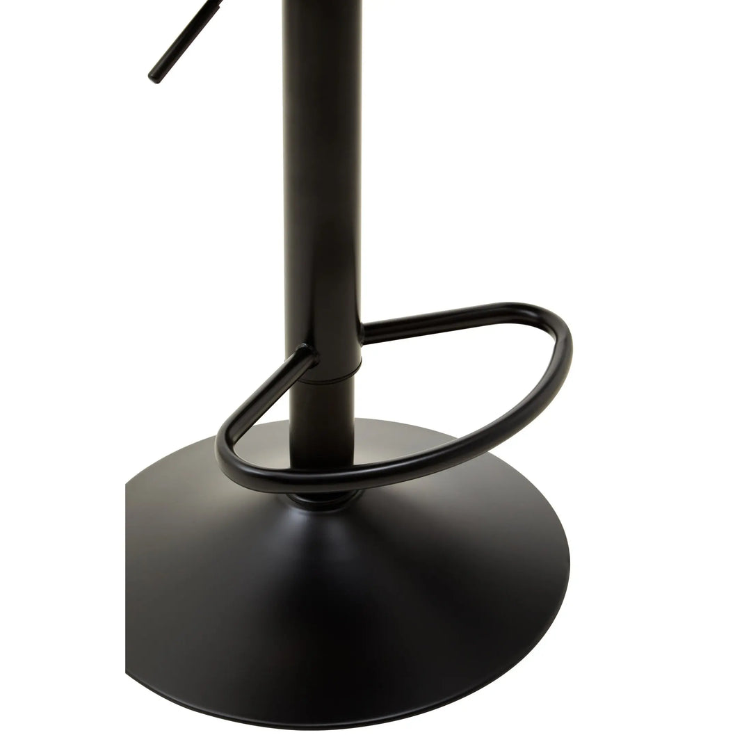 Bayona White Leather-Effect Bar Stool with Footrest Studio 55