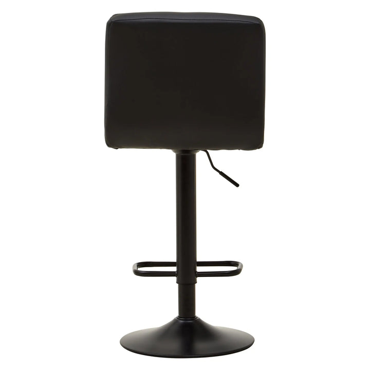Bayona Black Faux Leather Adjustable Bar Chair with Footrest Studio 55