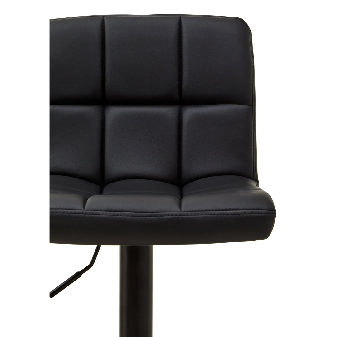 Bayona Black Faux Leather Adjustable Bar Chair with Footrest Studio 55