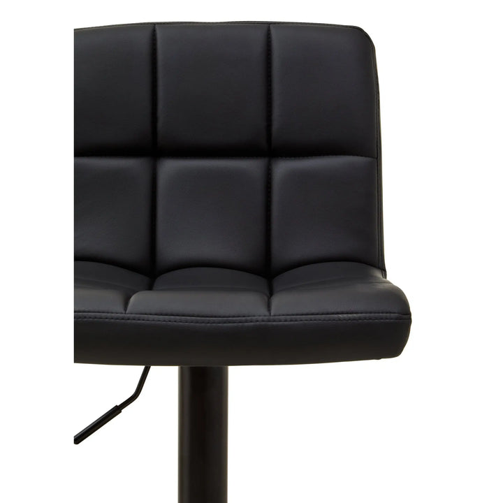 Bayona Black Faux Leather Adjustable Bar Chair with Footrest Studio 55