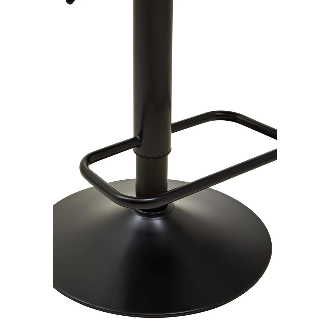 Bayona Black Faux Leather Adjustable Bar Chair with Footrest Studio 55