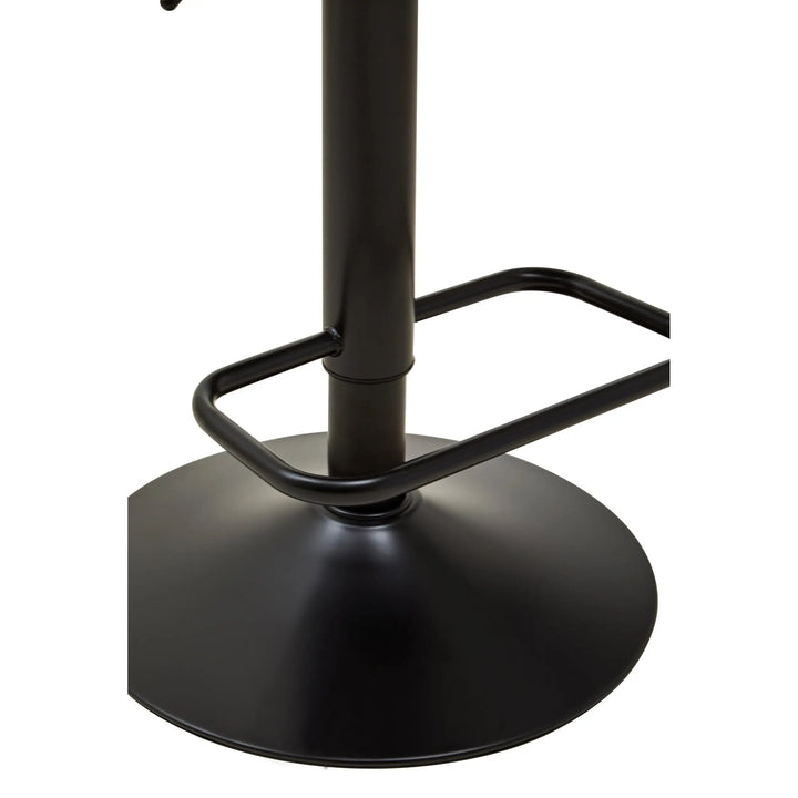 Bayona Black Faux Leather Adjustable Bar Chair with Footrest Studio 55