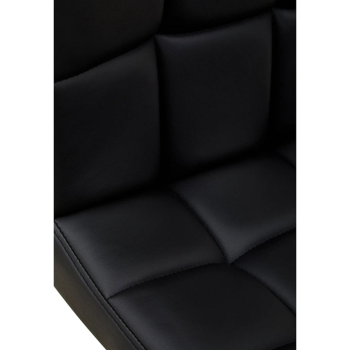 Bayona Black Faux Leather Adjustable Bar Chair with Footrest Studio 55