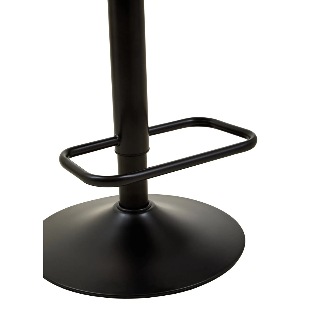 Bayona White Faux Leather Adjustable Bar Chair with Footrest Studio 55