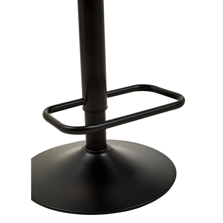 Bayona White Faux Leather Adjustable Bar Chair with Footrest Studio 55