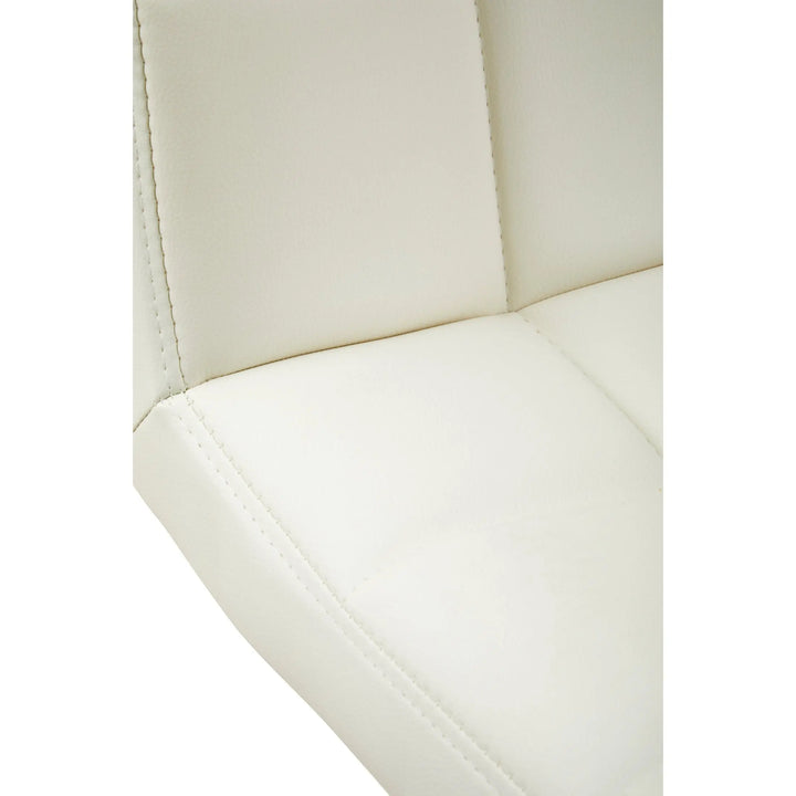 Bayona White Faux Leather Adjustable Bar Chair with Footrest Studio 55