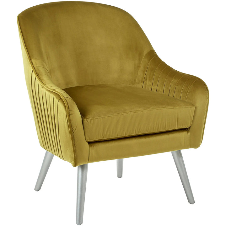 Louxen Mustard Velvet Armchair Studio 55