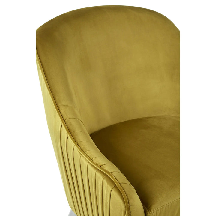 Louxen Mustard Velvet Armchair Studio 55