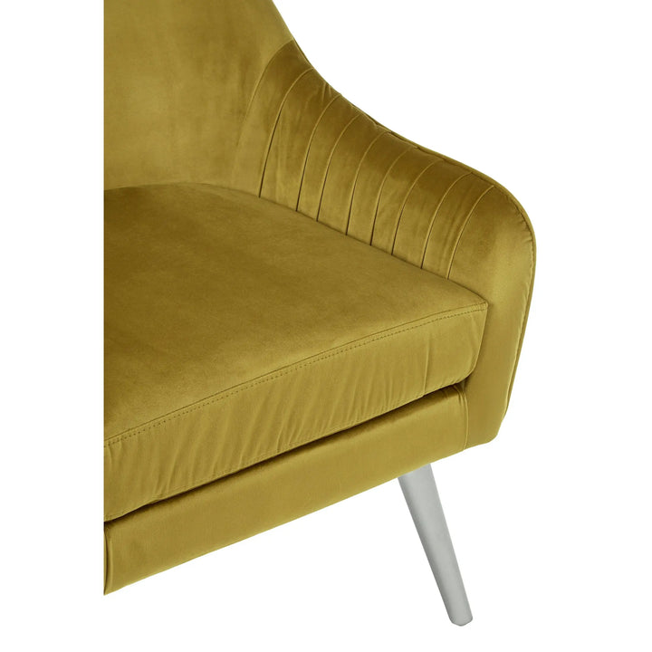 Louxen Mustard Velvet Armchair Studio 55