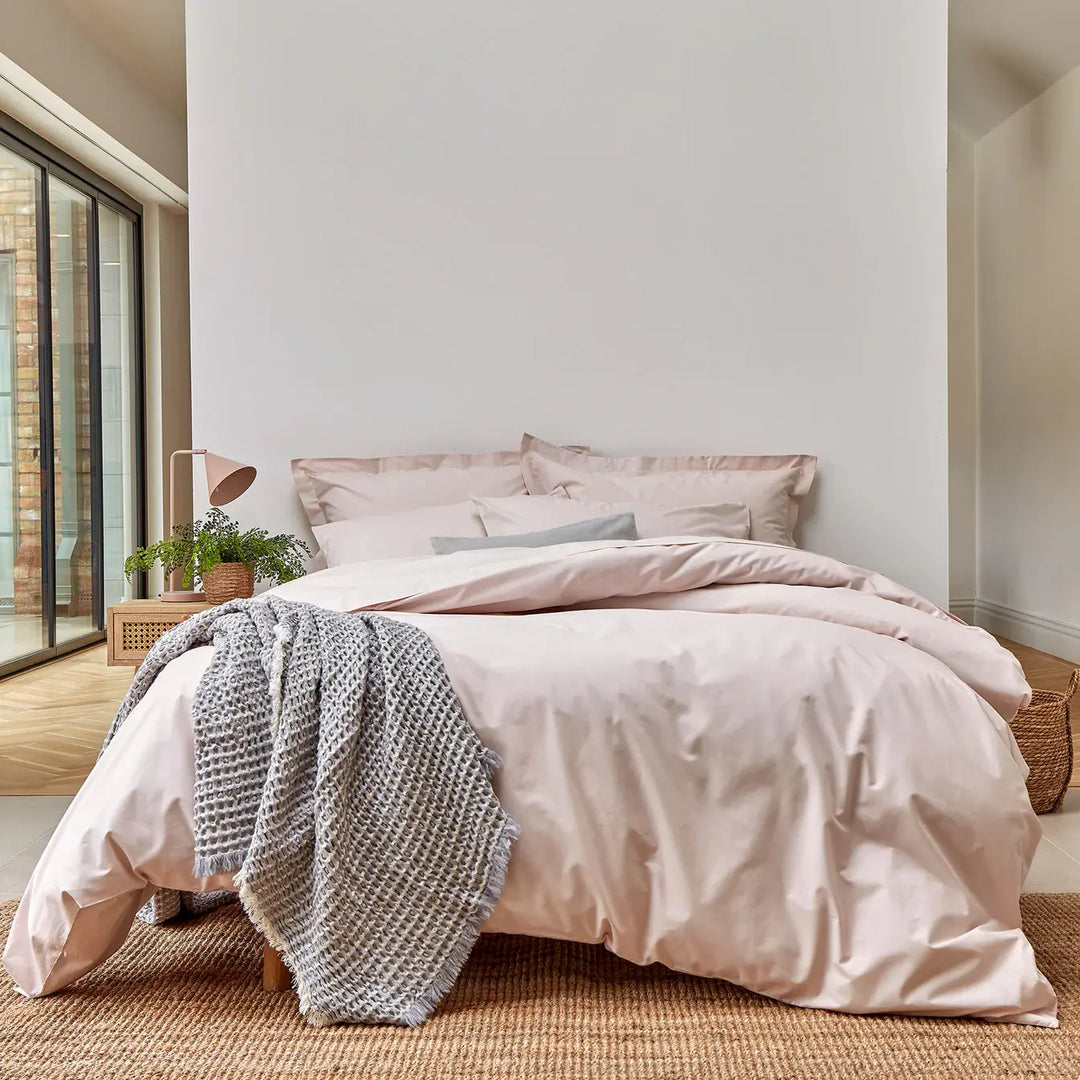 Christy 200 Thread Count Organic Super King Flat Sheet Powder Pink CHRISTY LUX-HOM