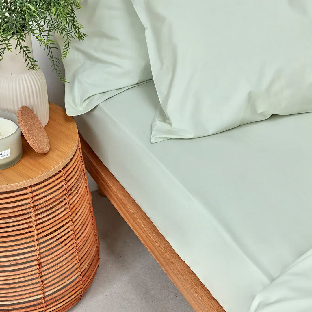 Christy 200 Thread Count Organic Double Fitted Sheet Sage CHRISTY LUX-HOM