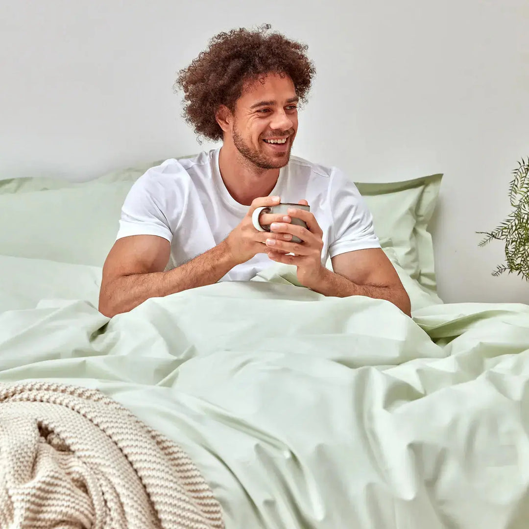 Christy 200 Thread Count Organic Double Fitted Sheet Sage CHRISTY LUX-HOM