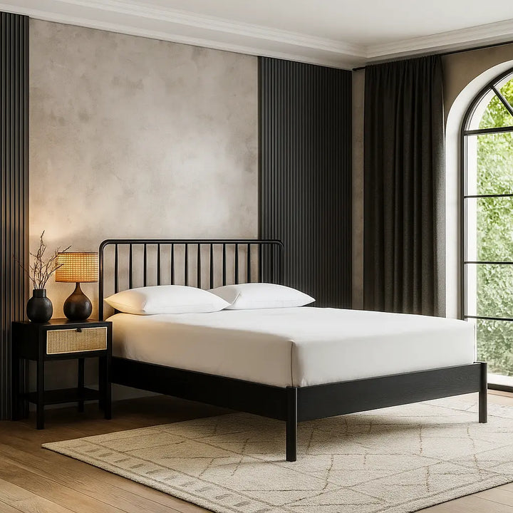 Ashcombe Spindle Double Bed in Black Gallery