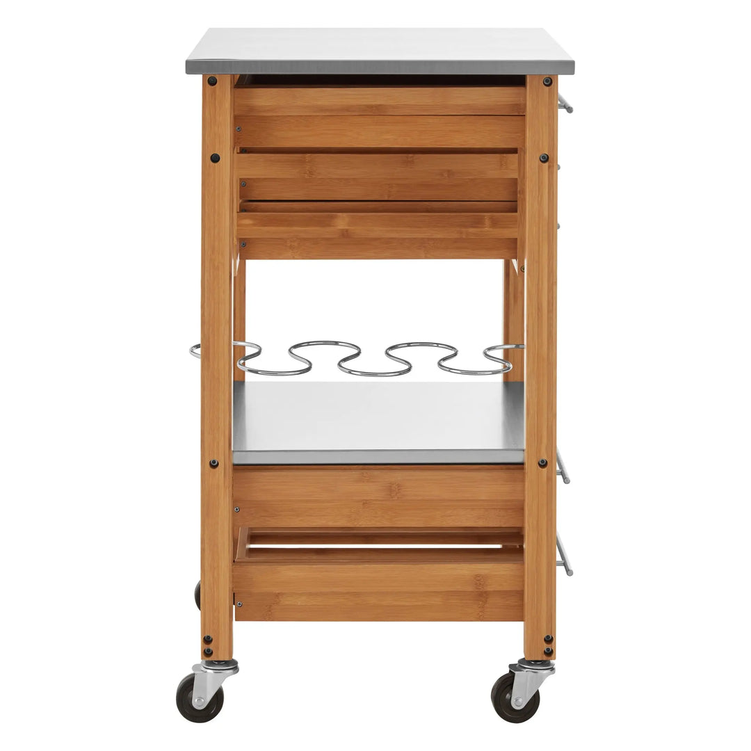 Harwell Bamboo Four Drawer Kitchen Trolley Studio 55