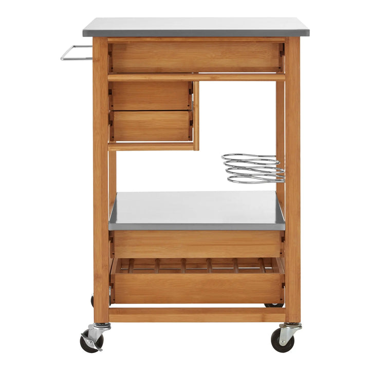 Harwell Bamboo Four Drawer Kitchen Trolley Studio 55