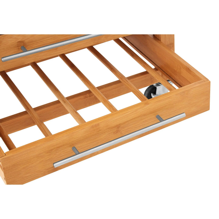 Harwell Bamboo Four Drawer Kitchen Trolley Studio 55