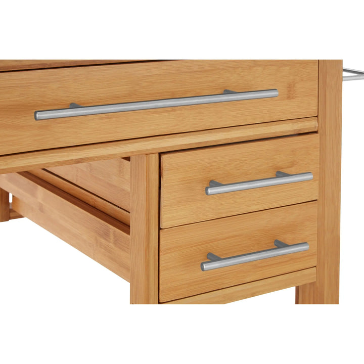 Harwell Bamboo Four Drawer Kitchen Trolley Studio 55