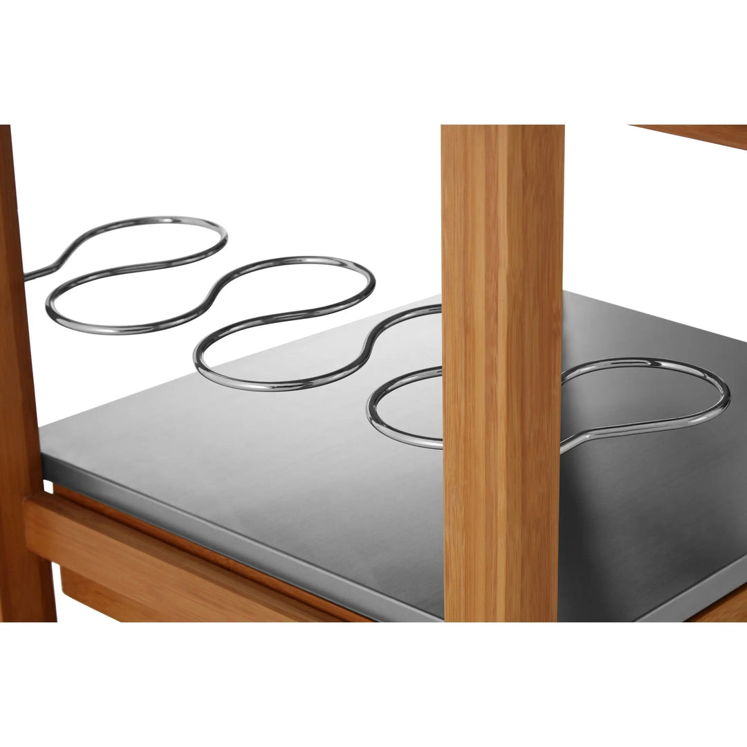 Harwell Bamboo Four Drawer Kitchen Trolley Studio 55