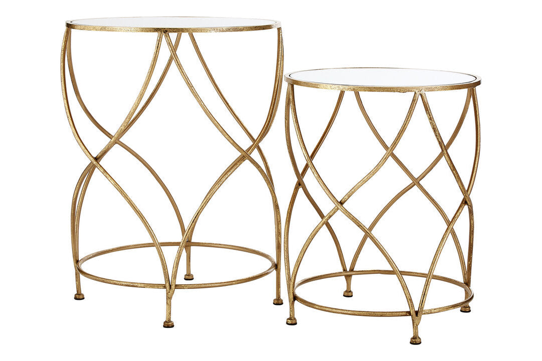 Marven Mirrored Top Side Tables Studio 55