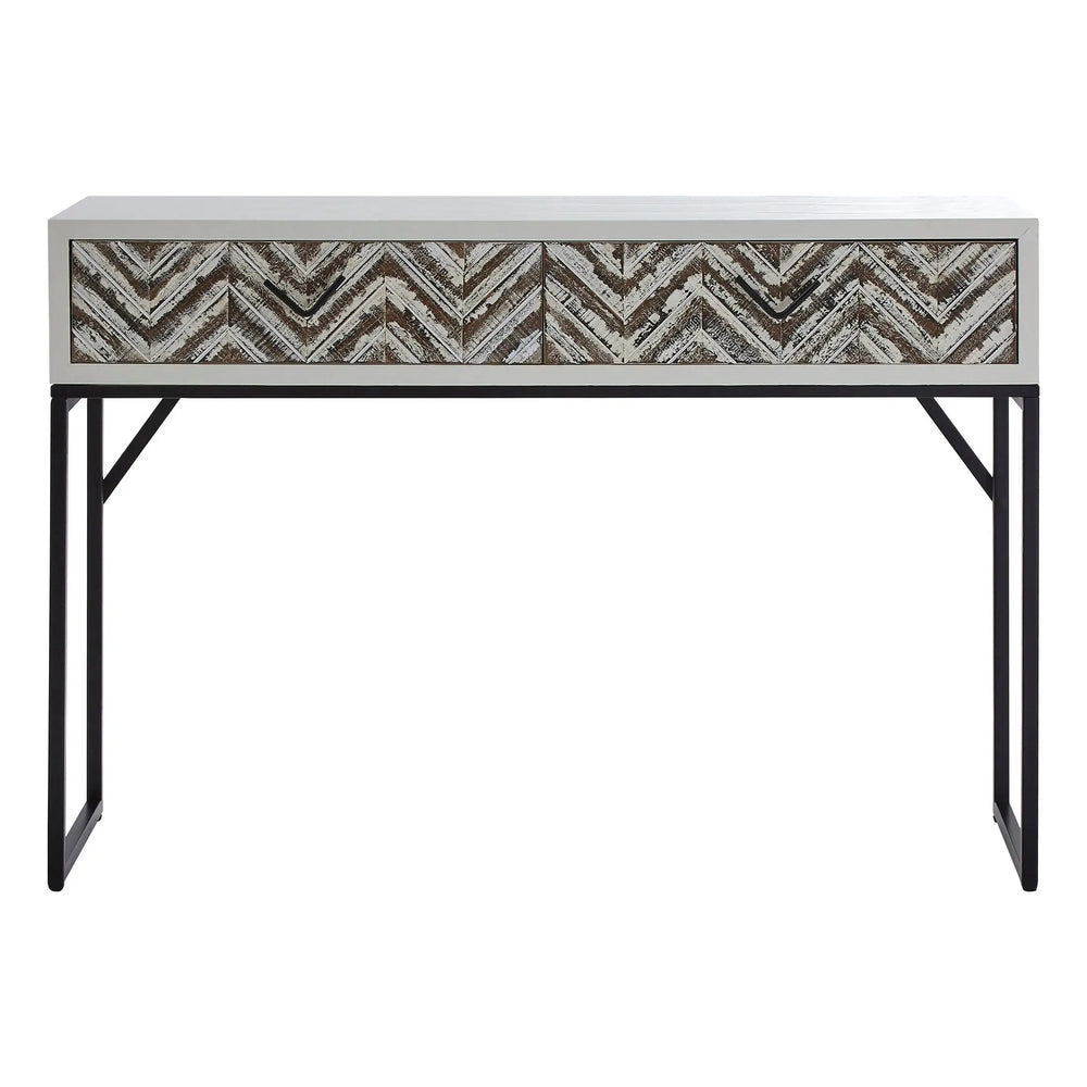 Lazano Wooden Console Table with 2 Drawers – Geometric Studio 55