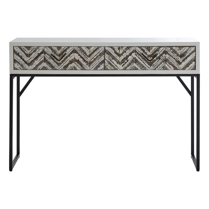 Lazano Wooden Console Table with 2 Drawers – Geometric Studio 55