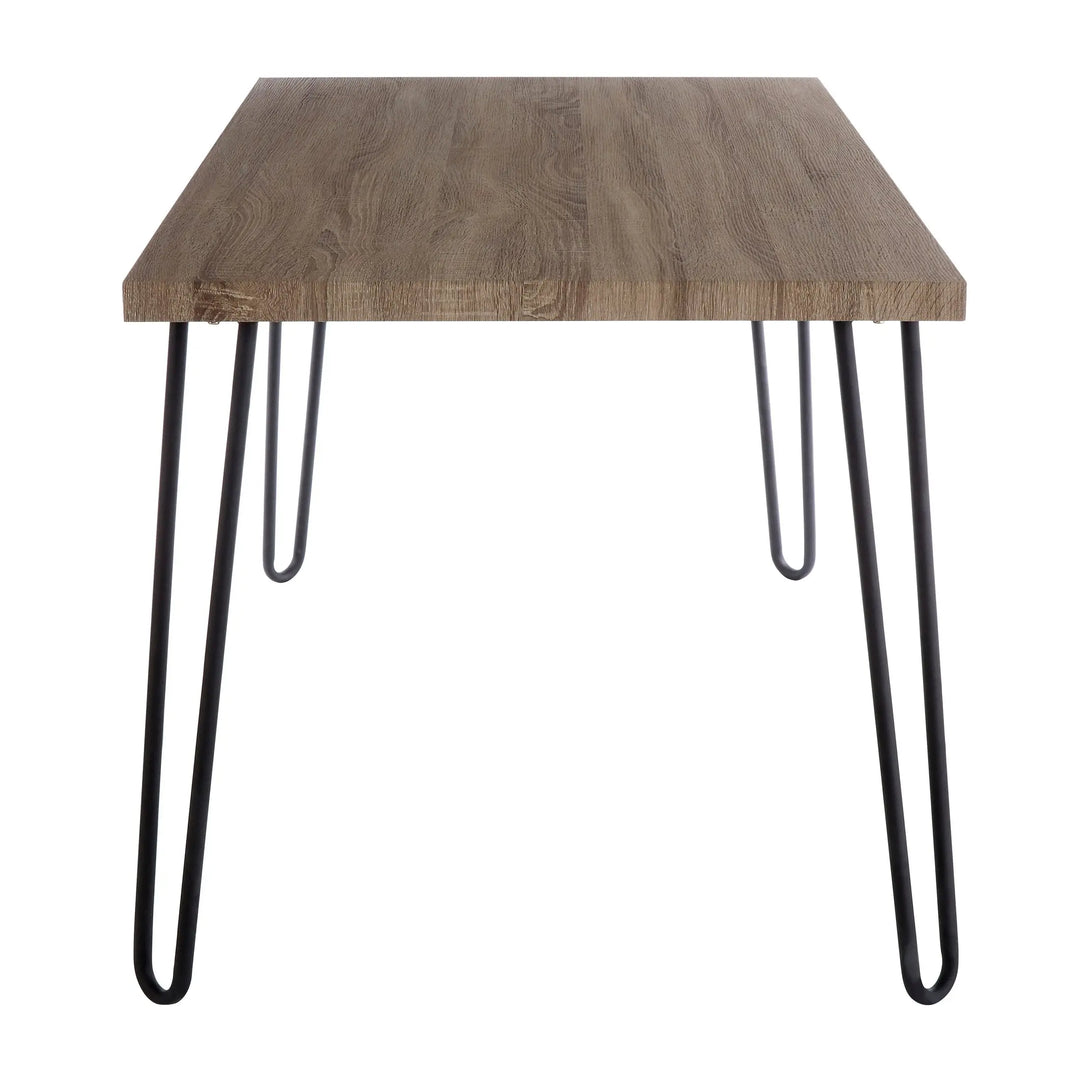 Borren Veneer Top And Metal Legs Dining Table Studio 55